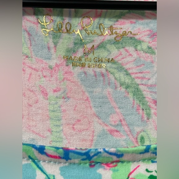 Lilly Pulitzer Tropical Beach Vacation Relaxed Flutter Ruffle Dress Size Medium - Picture 7 of 9